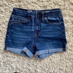 High Rise Dark Wash Jean Shorts (Size 0) - Aeropostale - Everyday Essential!